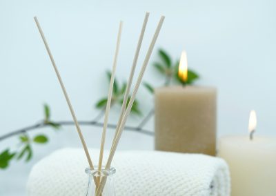 relaxing candles and fragrance - reflexology related
